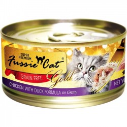 Fussie Cat (高竇貓) 金鑽優質貓罐頭 - 雞肉鴨肉 (80g)
