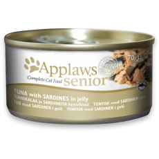 Applaws 啫喱系列 吞拿魚 & 沙丁魚 老貓罐 70g x24罐原箱優惠