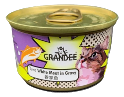 Grandee 無穀物 汁煮吞拿⿂ 貓罐頭  80g (紫) X24罐 原箱優惠