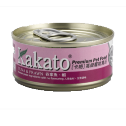 Kakato 卡格 吞拿魚 蝦  Tuna & Prawn 貓狗罐頭 70g x 48罐 原箱優惠 (718)