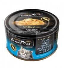 Fussie Cat 極品吞拿魚＋小鯷魚 肉汁主食罐 (Tuna with Small Anchovies Formula in Gravy) 貓罐頭 80g