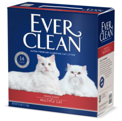 Ever Clean 貓砂 特強方香多貓用配方 (紅色) 25磅  x 4盒優惠