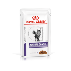 [凡購買處方用品, 訂單滿$500或以上可享免費送貨&91;　　Royal Canin - Mature Consult  老年貓濕糧配方 (in gravy)  85g x 12包