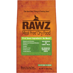 RAWZ 無穀物低溫烘焙 脫水雞肉+火雞肉+雞肉狗糧 20LB