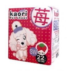 ＜購買正價貨品滿$500~可以優惠價$65換購＞ Kaori pet sheets 士多啤梨味尿片 60x90cm 22片