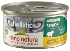 ＜購買正價貨品滿$300~可以優惠價$5換購＞ Almo Nature Holistic Senior 雞肉慕絲 (Chicken Mousse) 老貓罐頭 85g (130) 到期日: 12/2025