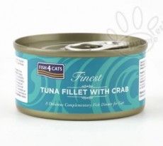 Fish4Cats 吞拿魚塊 + 蟹肉 (Tuna Fillet with Crab) 貓罐頭 70g