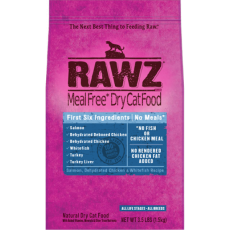 (貓乾糧) ＜優惠限定4包＞ Rawz 無穀物 低溫烘焙三文魚＋脫水雞肉＋白肉魚 貓糧 7.8lb (藍)