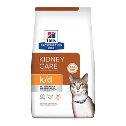 [凡購買處方用品, 訂單滿$500或以上可享免費送貨]　　Hill's k/d 腎臟配方 獸醫配方 (雞味) 貓乾糧 8.5磅
