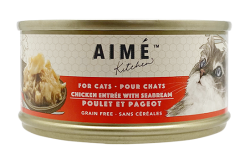 【購買正價貨品滿$300/$800可換購】　　　 Aimé Kitchen 雞肉配鯛魚 Chicken with Seabream 貓罐 85g 到期: 18/12/2022