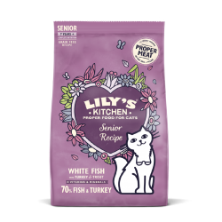 Lily's Kitchen 無穀物鮮魚 老貓專用餐 乾糧 800g (粉紫袋)