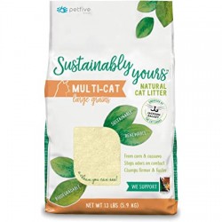善地球 Sustainably Yours 玉米凝結貓砂 (粗顆粒) (橙) 13磅 x 2包優惠