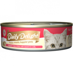 Daily Delight Jelly 系列 (DD-54) 白鰹吞拿魚+雞胸肉 貓罐 80g