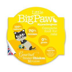 【購買正價貨品滿$300/$800可換購】 Little Big Paw 傳統雞肉貓餐盒 (mousse) 85g  到期日: 05/2024