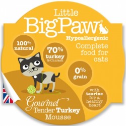 【購買正價貨品滿$300/$800可換購】 Little Big Paw 傳統火雞貓餐盒 mousse 85g 到期日:05/2024