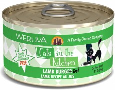 ＜購買正價貨品滿$300~可以優惠價$11.5換購＞ Weruva Cats in the Kitchen Lamb Burgini 魚湯及羊肉 (含野生吞拿魚及羊肺) 貓罐頭 90g