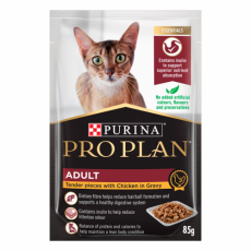 ＜購買正價貨品滿$300~可以優惠價$5換購＞　Pro Plan 成貓配方 濕包 (醬汁雞肉) 85g 到期日: 9/2026
