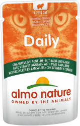 Almo Nature Dailymenu 小牛肉及羊肉 貓濕糧 (5277)(袋裝) 70g x 30包 原箱優惠 到期日: 1/2025 