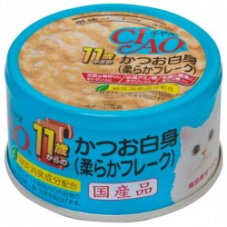 CIAO  鰹魚軟絲 (11歲貓用) 貓罐 75g M-42 x24罐優惠