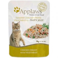 ＜購買正價貨品滿$300~可以優惠價$12換購＞ Applaws 愛普士 (Jelly)啫喱系列 雞柳+蔬菜 啫喱濕包 70g (8260) 到期日: 8/2025