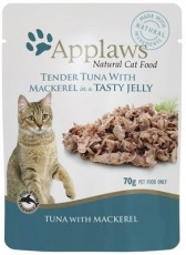 ＜購買正價貨品滿$300~可以優惠價$12換購＞Applaws 愛普士 (Jelly)啫喱系列 吞拿魚+鯖魚 啫喱濕包 70g (8255) 到期日: 8/2025