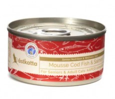 Astkatta 慕絲系列 鱈魚 + 三文魚 貓罐頭 80g (P00193)