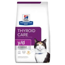 [凡購買處方用品, 訂單滿$500或以上可享免費送貨]　　Hill's y/d 甲狀腺護理 獸醫配方 貓乾糧 4磅