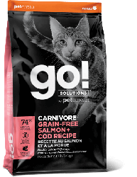GO! Solutions CARNIVORE 活力營養系列 無穀物三文魚鱈魚 貓糧 16磅 (粉紅)