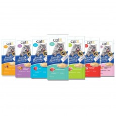 (貓小食) ＜限定優惠4set＞ Catit Smooth & Savoury Lickable Cat Treats  鮮肉泥小食 60g (15g x4 ) (7款味道 每款一包, 共7包) (如缺味由其他味道補上)