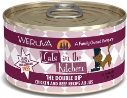 【購買正價貨品滿 $300/$800 可換購】　　　 Weruva Cats in the Kitchen The Double Dip 雞湯 無骨及去皮雞肉 牛肉 (含牛肺) 貓罐頭 90g  到期日: 02/2023
