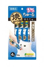 CIAO 燒系列貓醬 烤鰹魚 + 扇貝 (12g x 4) 到期日: 9/2026 (4R-105)