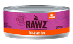 【購買正價貨品滿$300/$800可換購】　　　 RAWZ 96% 兔肉配方 全貓罐頭 85g 到期日: 03/2023