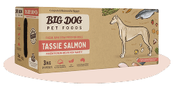 Big Dog 急凍生肉狗糧 標準系列 - Tassie Salmon 塔斯曼尼亞三文魚配方 3kg (12件)