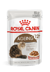 【購買正價貨品滿$500~可以以優惠價$110換購】Royal Canin 法國皇家 精煮肉汁 (Gravy) 貓濕糧 - Ageing 12+ 保護關節老貓配方 (85g) x12包一盒 到期日: 3/2024