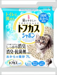 日本 PGT 特強除臭環保豆腐砂 香皂味 7L (淺藍色) x4包原包優惠