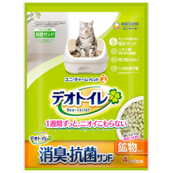 Unicharm 消臭抗菌沸石貓砂 4L x4包優惠 (共一袋)