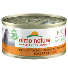 Almo Nature HFC Natural 雞肉 + 吞拿魚 貓罐頭 (9025) 70g 