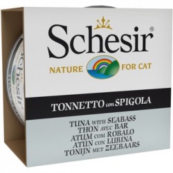 Schesir 無穀物系列 吞拿魚+鱸魚 (Seabass) (276) 啫喱貓罐頭 70g 到期日: 30/5/2022