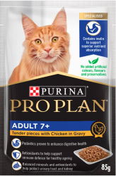 Pro Plan 老貓7+配方 濕包 (醬汁雞肉) 85g x 12包原盒同款優惠