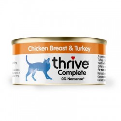 Thrive 脆樂芙 Complete 鮮雞胸+火雞 貓主食罐 75g x12罐原箱優惠