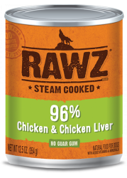 Rawz 96% Chicken & Chicken Liver Pate 雞肉、雞肝全犬罐頭 354g x12罐優惠