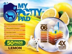 <<快閃優惠>> My Potty Pad 殿堂吸寵物尿墊 檸檬味 45x60cm (50片)