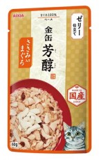＜購買正價貨品滿$300~可以優惠價$8換購＞　(貓濕包) AIXIA 金罐 芳醇濕包 吞拿魚+雞肉 60g (GHP-3)
