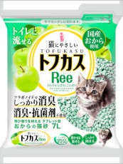 <限量2包>　日本 PGT Ree 爽快 豆腐渣貓砂 青蘋果味 7L (綠色) x4包原包優惠