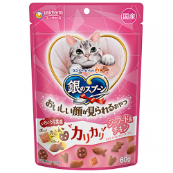 Unicharm 銀匙 雞肉+海鮮味 (G-65) 貓小食 60g x3包優惠