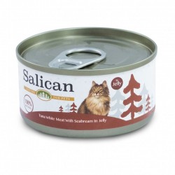 Salican 挪威森林 白肉吞拿魚+鯛魚 (啫喱) 貓罐頭 85g x 24罐 原箱優惠