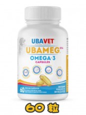 UBAVET 歐米茄3 脂肪酸 UBAMEG Omega 3 Fatty Acids 60粒 (犬貓用) 到期日: 5/2027