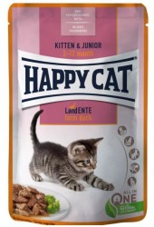 Happy Cat Kitten & Junior (2-12個月) - 鴨味 (landENTE) 貓濕包 85g (到期日:28/3/2023)