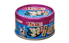 ＜購買正價貨品滿$300~可以優惠價$8換購＞ Aixia 15+ 燒津50號 鮪魚+雞肉+魩仔魚 老貓罐 70g (YM-50) 到期日: 5-7/2025 