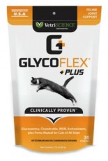 <購買正價貨品滿$500~可以優惠價$99換購> VetriScience GlycoFlex Plus 貓貓用關節保健小食 葡萄糖胺 30粒 到期日: 12/2025